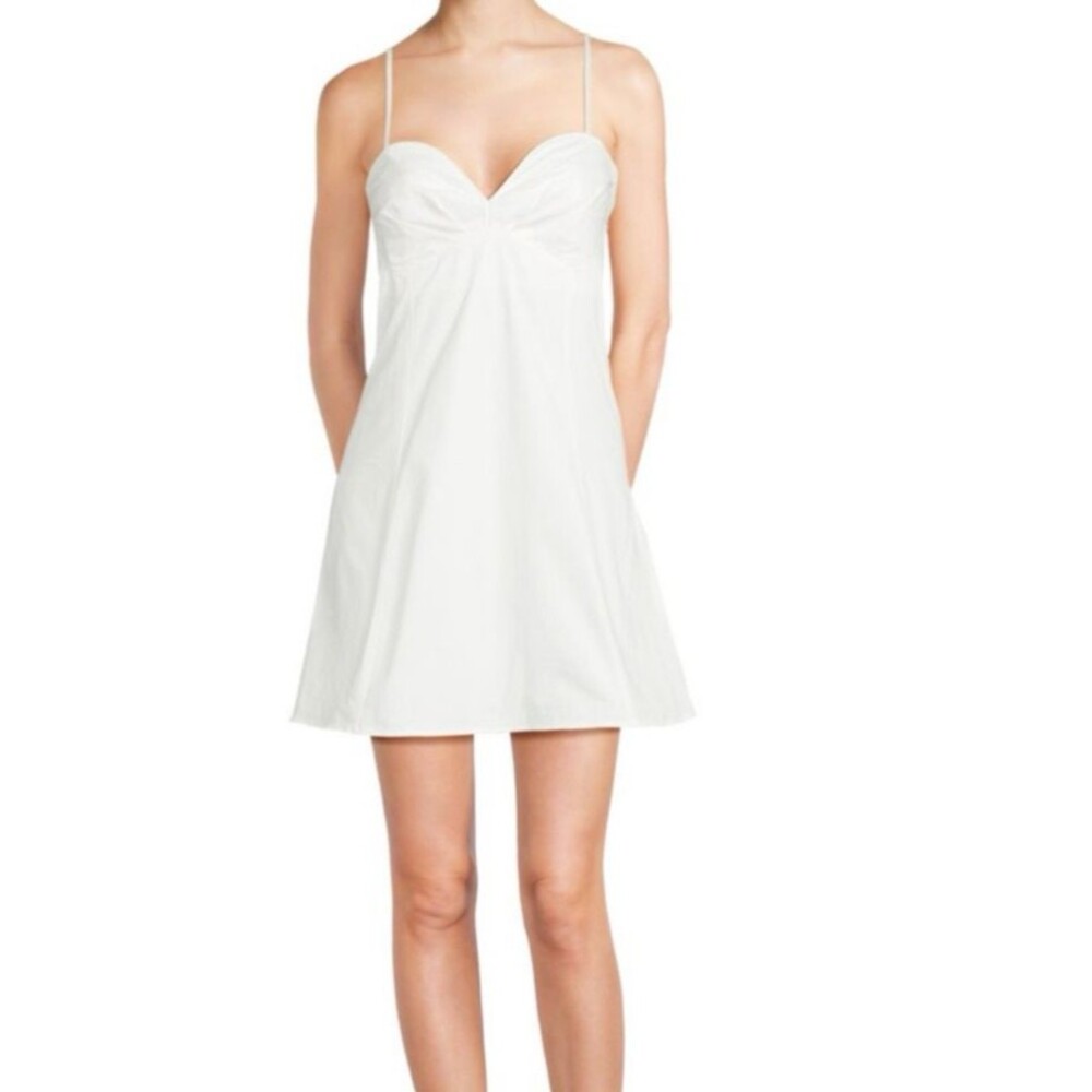 Endless Rose Mini Dress Large Fit n Flare White Sweetheart Coquette Garden Party